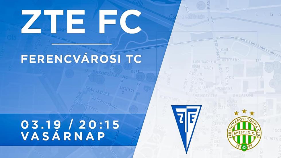 A listavezető Ferencvárost fogadja vasárnap a ZTE FC A listavezető Ferencvárost fogadja vasárnap a ZTE FC