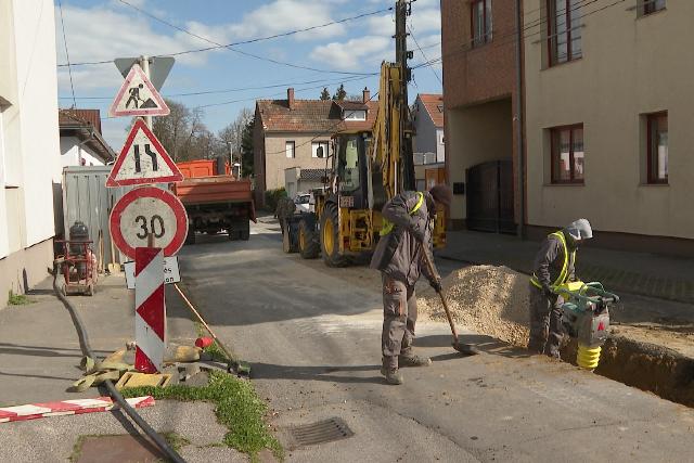 Munkálatok a Püspöki Grácián utcában Munkálatok a Püspöki Grácián utcában