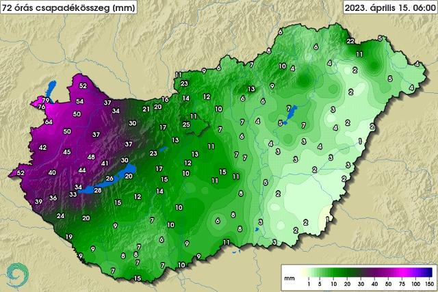 A havi csapadékösszeg duplája hullott Sopron térségében A havi csapadékösszeg duplája hullott Sopron térségében