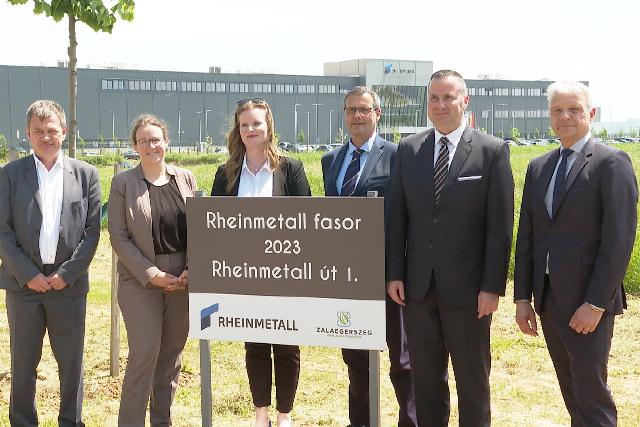 Felavatták a Rheinmetall utat Zalaegerszegen Felavatták a Rheinmetall utat Zalaegerszegen