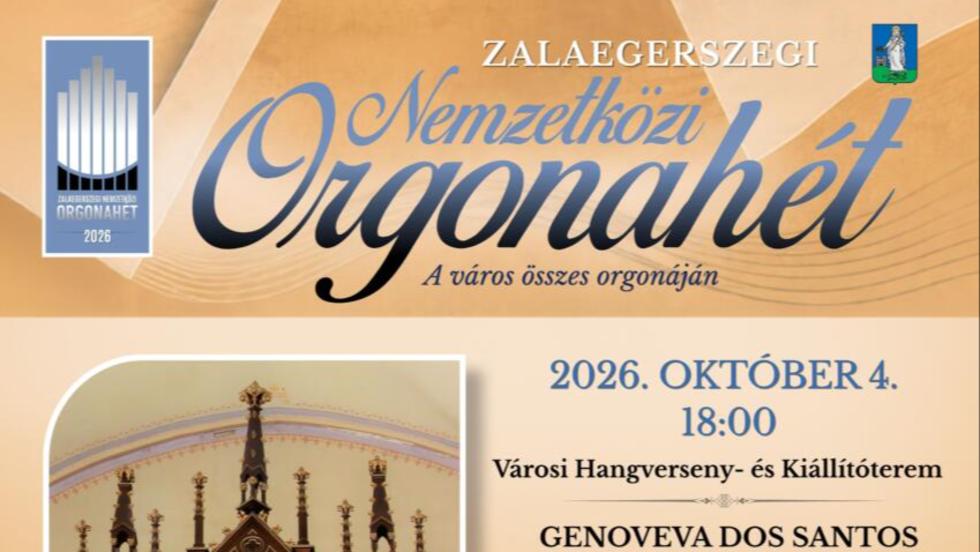 A Zalaegerszegi Nemzetközi Orgonahét záróhangversenye
A Zalaegerszegi Nemzetközi Orgonahét záróhangversenye