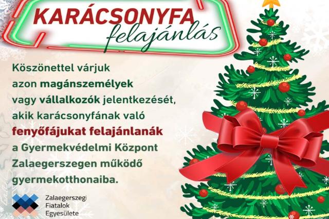 Karácsonyfa-felajánlás gyermekotthonok számára Karácsonyfa-felajánlás gyermekotthonok számára