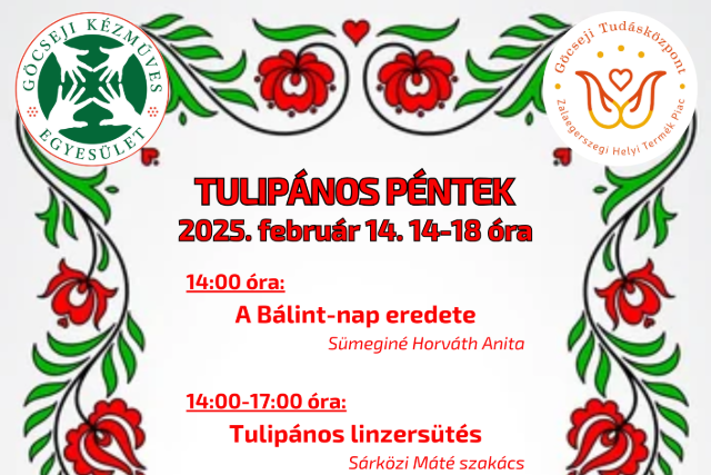 Tulipános Péntek a Göcseji Tudásközpontban Tulipános Péntek a Göcseji Tudásközpontban
