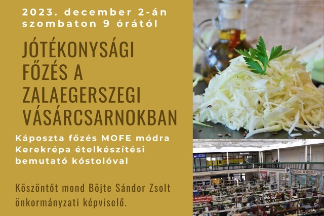 Jótékonysági főzés a zalaegerszegi Vásárcsarnokban Jótékonysági főzés a zalaegerszegi Vásárcsarnokban