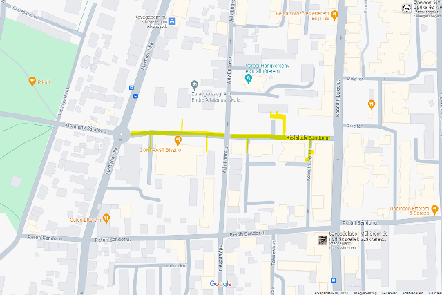 Gázvezeték-felújítás, forgalomkorlátozás a Kisfaludy Sándor utcában Gázvezeték-felújítás, forgalomkorlátozás a Kisfaludy Sándor utcában