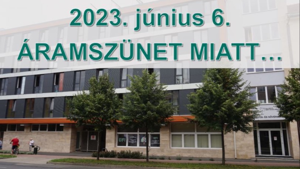 Áramszünet lesz a Zala Vármegyei Szent Rafael Kórházban Áramszünet lesz a Zala Vármegyei Szent Rafael Kórházban