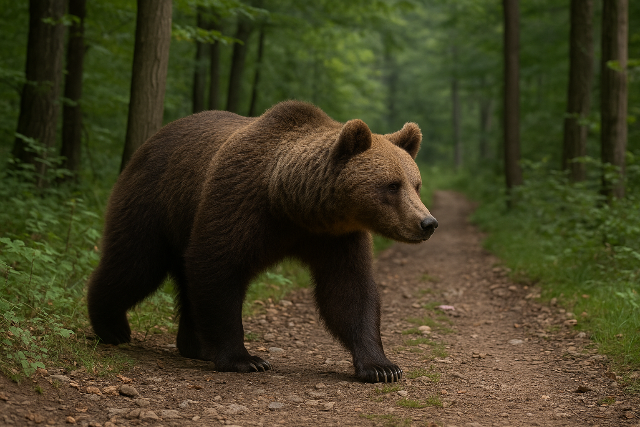 Medve kóborol a Bükkben Medve kóborol a Bükkben