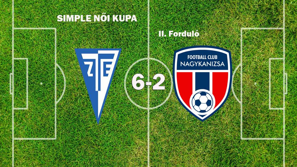 Vármegyei rangadót nyert a Magyar Kupában a ZTE FC női csapata Vármegyei rangadót nyert a Magyar Kupában a ZTE FC női csapata
