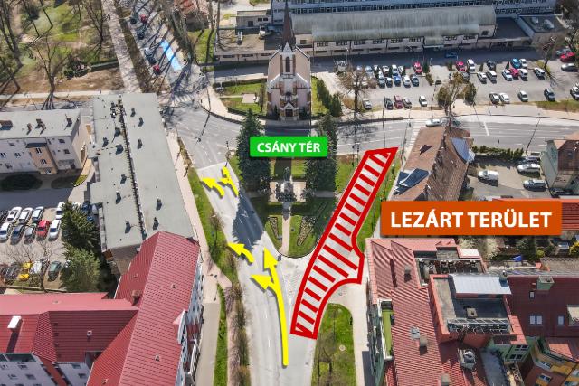 Szennyvzcsatorna-blels a Csny tr krnyezetben: vltozik a kzlekeds 
