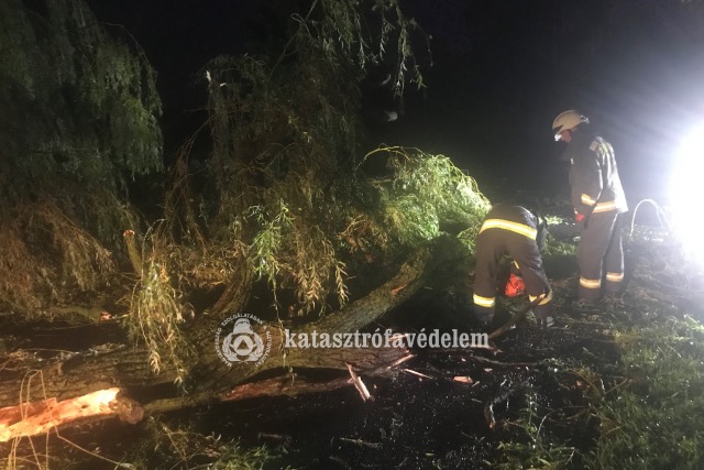 Sorra dltek a fk – Megdolgoztatta a zalai tzoltkat a kedd hajnali vihar