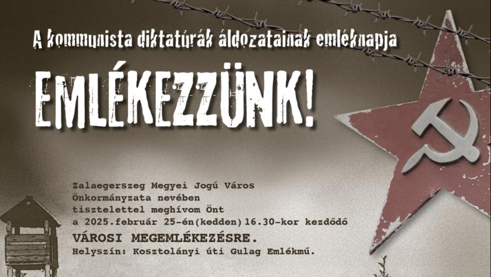 Városi megemlékezés a kommunista diktatúrák áldozatainak emléknapján Városi megemlékezés a kommunista diktatúrák áldozatainak emléknapján