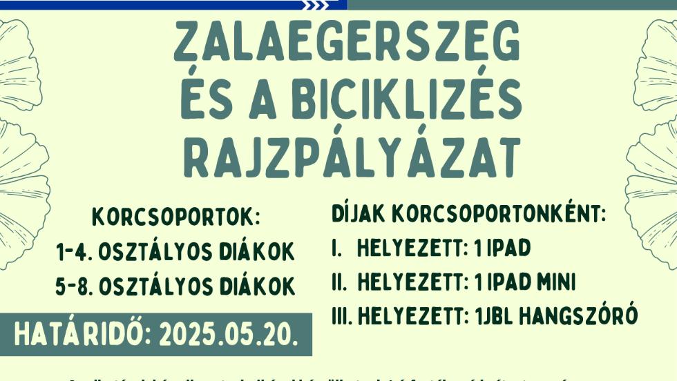 Rajzpályázat a kerékpározás jegyében Zalaegerszegen Rajzpályázat a kerékpározás jegyében Zalaegerszegen