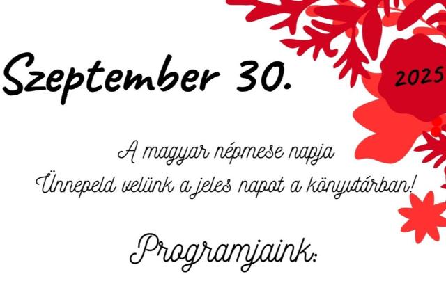 A magyar npmese napja a Dek-knyvtrban