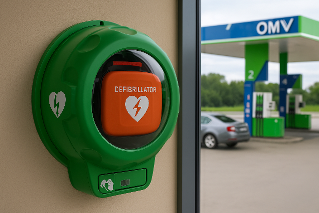 Defibrilltorokat teleptett az OMV az autplyk mentn zemel benzinktjain
