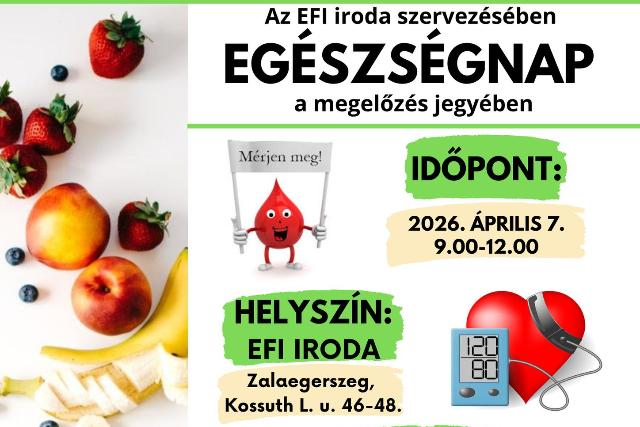 Ingyenes eg�szs�gnap a zalaegerszegi EFI-ben