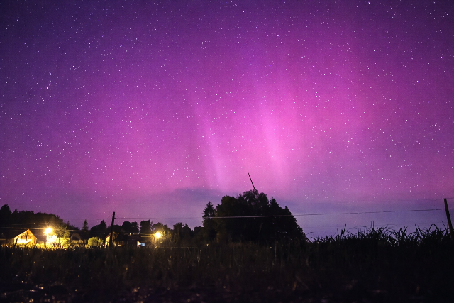 Szombat este ism�t l�tszott a sarki f�ny Magyarorsz�gr�l