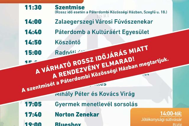 Az időjárás közbeszólt: programváltozások Az időjárás közbeszólt: programváltozások