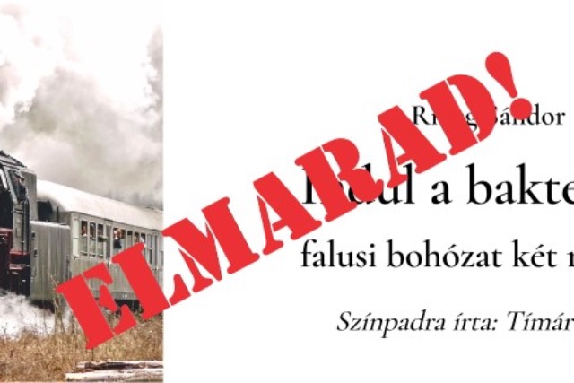 Sérülés miatt elmarad a november 18-i Indul a bakterház című előadás a Hevesi Sándor Színházban Sérülés miatt elmarad a november 18-i Indul a bakterház című előadás a Hevesi Sándor Színházban