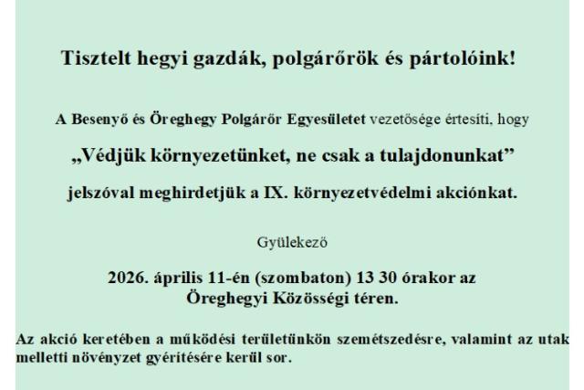 K�rnyezetv�delmi akci�