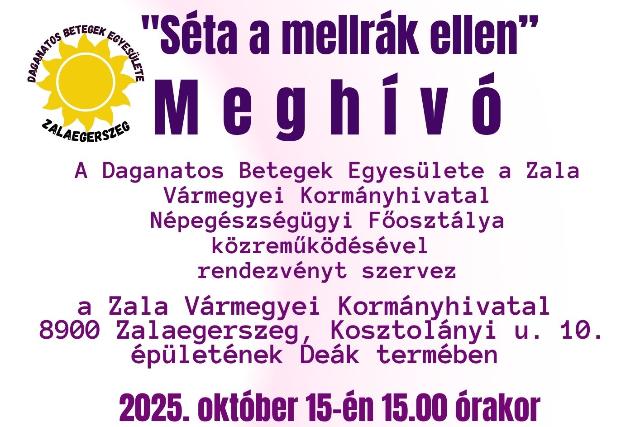 Figyelemfelhívó séta a mellrák ellen Zalaegerszegen Figyelemfelhívó séta a mellrák ellen Zalaegerszegen