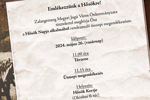 nnepi megemlkezs a hsk napja alkalmbl Zalaegerszegen 