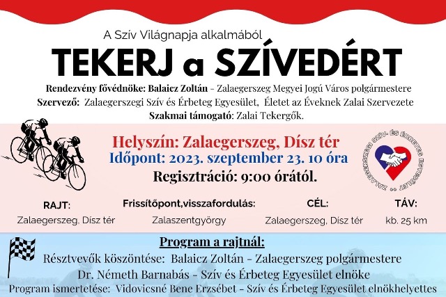 Zalaegerszegi programok a szív világnapja alkalmából Zalaegerszegi programok a szív világnapja alkalmából