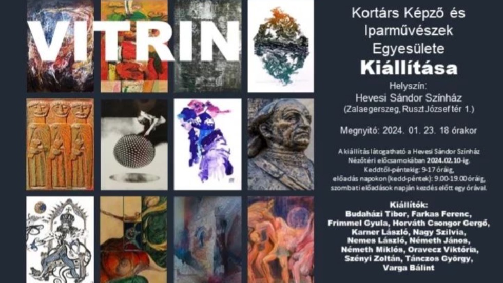 A Vitrin egyesület zalaegerszegi kiállítása A Vitrin egyesület zalaegerszegi kiállítása