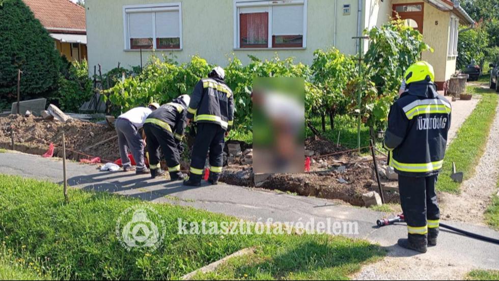 Gázcsövet vágtak át Egerváron Gázcsövet vágtak át Egerváron