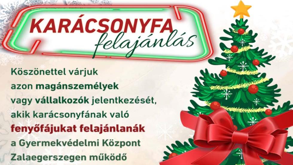 Karácsonyfa-felajánlás gyermekotthonok számára Karácsonyfa-felajánlás gyermekotthonok számára