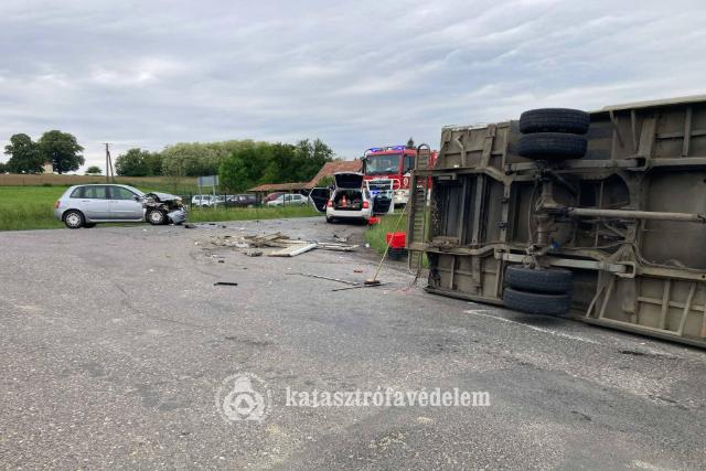 Karambol történt Teskándnál Karambol történt Teskándnál