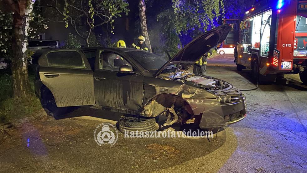 Tűz keletkezett egy autóban Nagykanizsán Tűz keletkezett egy autóban Nagykanizsán