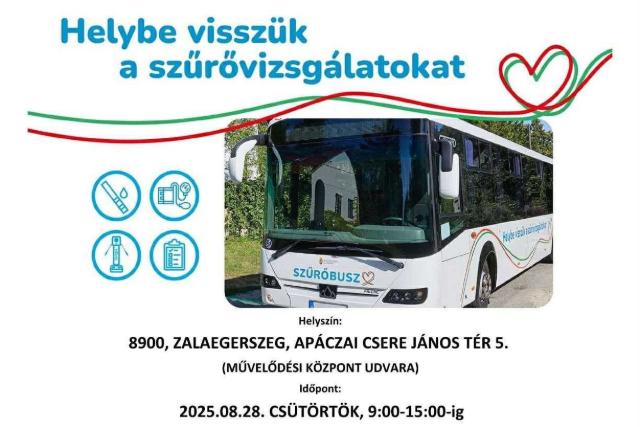 Ingyenes szűrővizsgálatok Zalaegerszegen Ingyenes szűrővizsgálatok Zalaegerszegen