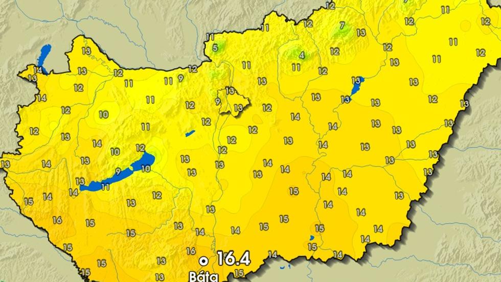Megdőlt a napi melegrekord csütörtökön - 16,4 fokot mértek a Tolna vármegyei Bátán Megdőlt a napi melegrekord csütörtökön - 16,4 fokot mértek a Tolna vármegyei Bátán