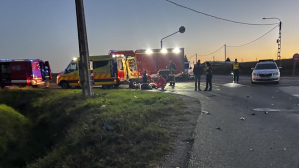 S�lyos baleset Zalaegerszegen: a helysz�nen �jra�lesztett�k a motorost – Friss�tve