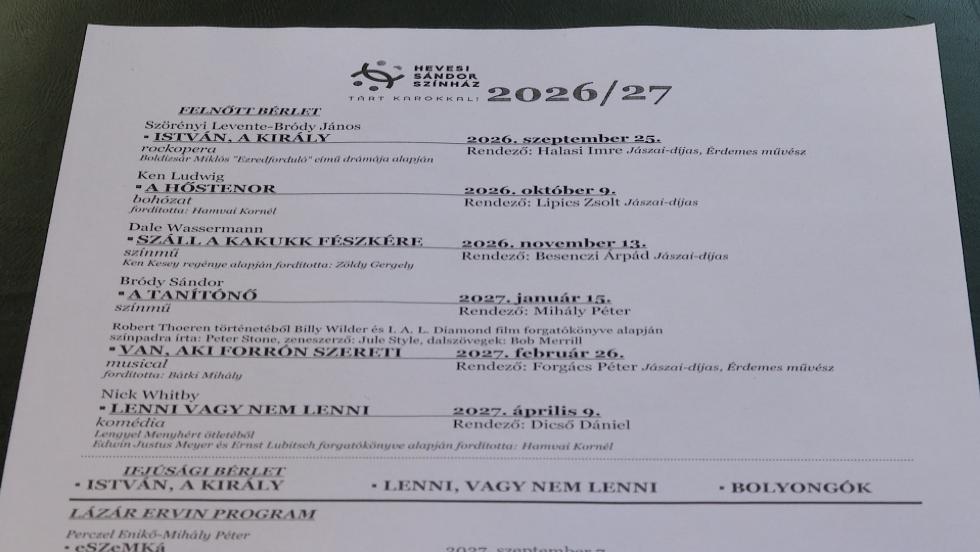 Munka a kulisszák mögött: már az új évadra készül a Hevesi Sándor Színház Munka a kulisszák mögött: már az új évadra készül a Hevesi Sándor Színház