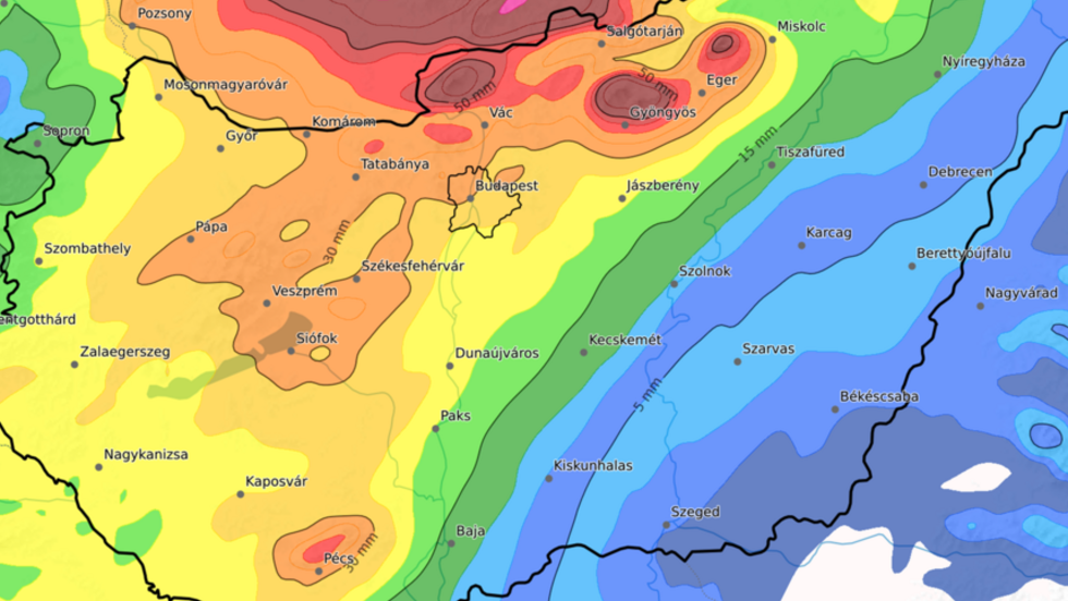 Kzel egy havi csapadk rkezhet szerda dlutnig