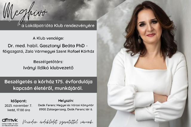 Lokálpatrióta Klub - beszélgetés a kórház főigazgatójával Lokálpatrióta Klub - beszélgetés a kórház főigazgatójával
