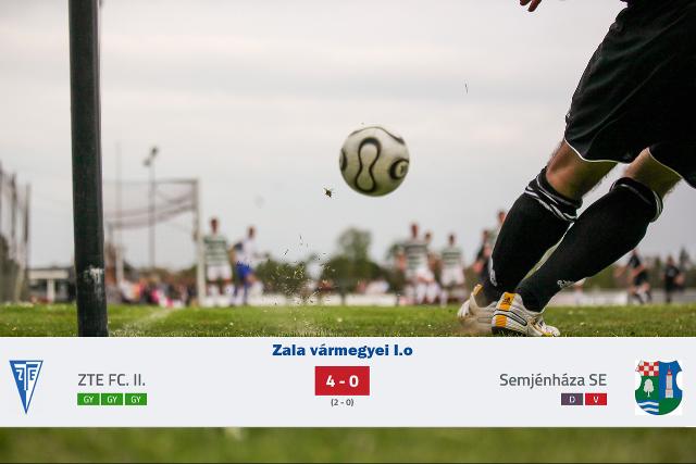 Továbbra is veretlen a ZTE FC II Továbbra is veretlen a ZTE FC II