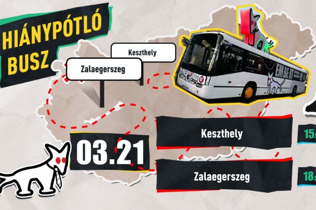 Zalaegerszegen is meg�ll a Magyar K�tfark� Kutya P�rt kamp�nybusza