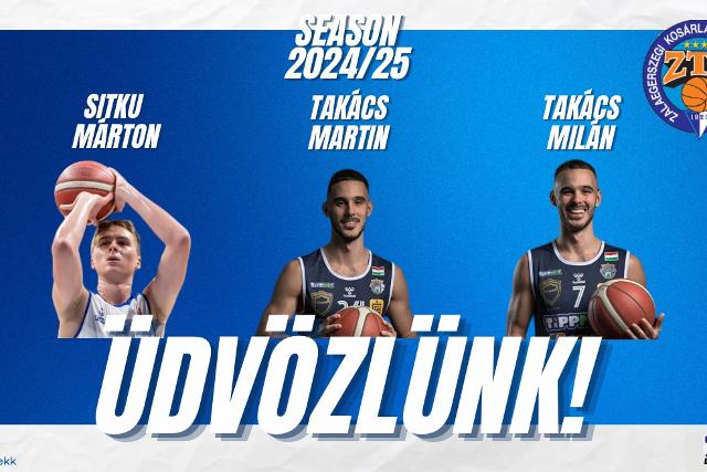Három új játékost is bejelentett a ZTE KK Három új játékost is bejelentett a ZTE KK