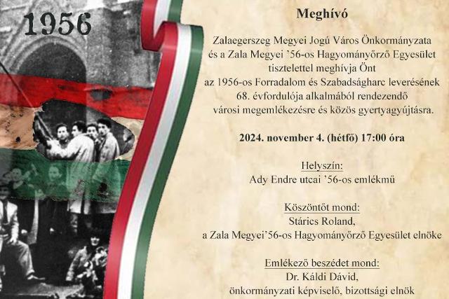 Megemlkezs a nemzeti gysznap alkalmbl Zalaegerszegen