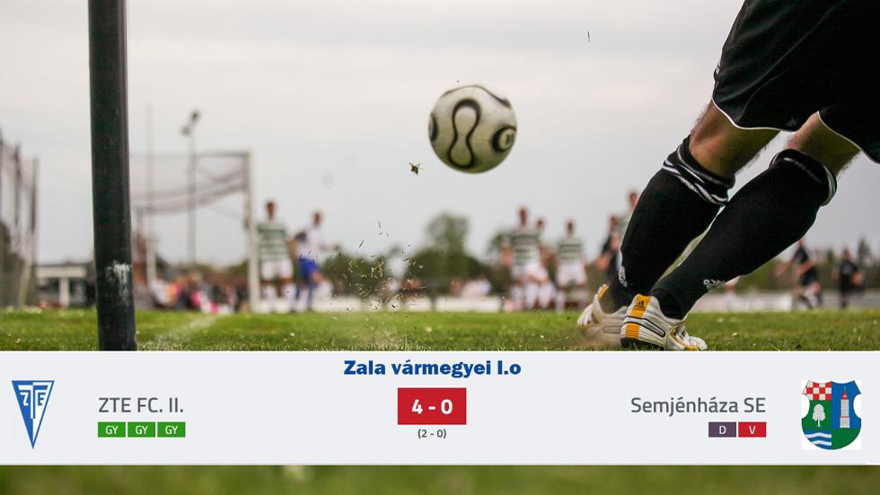Továbbra is veretlen a ZTE FC II Továbbra is veretlen a ZTE FC II