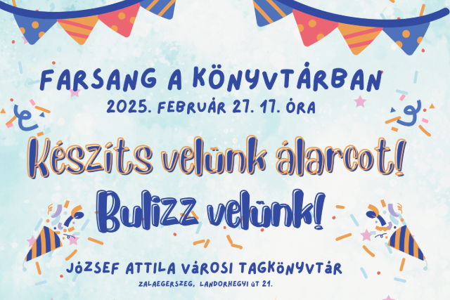 Farsang a könyvtárban Farsang a könyvtárban
