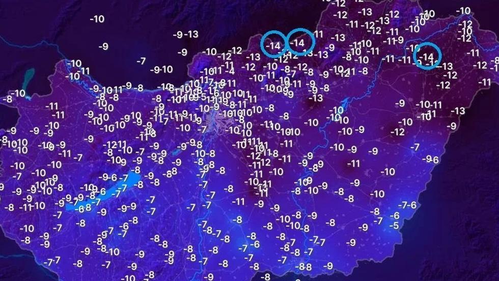 Az elmúlt éjszaka volt az idei tél eddigi leghidegebb éjszakája Az elmúlt éjszaka volt az idei tél eddigi leghidegebb éjszakája