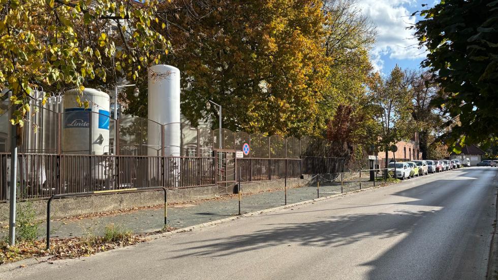 Ideiglenes útlezárás a kórháznál  Ideiglenes útlezárás a kórháznál