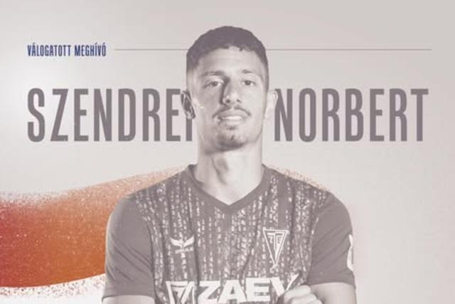 Szendrei Norbert megh�v�t kapott a v�logatott keretbe