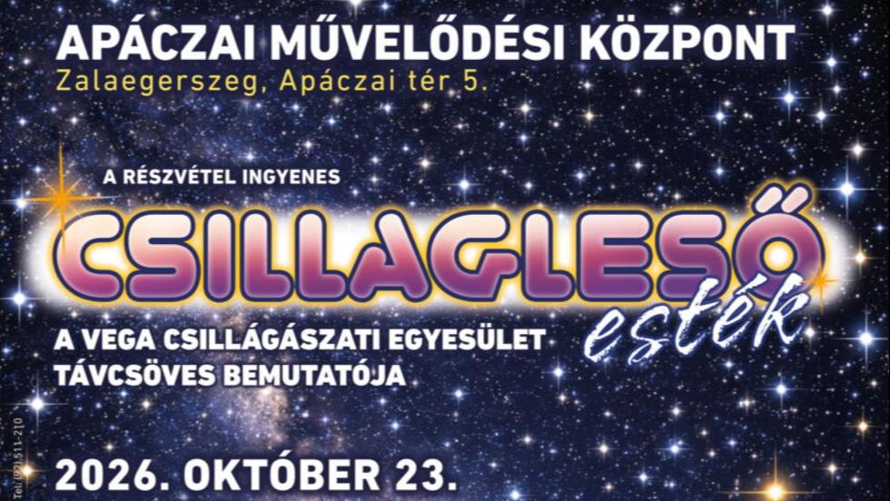 Csillaglesre hívnak Zalaegerszegen Csillaglesre hívnak Zalaegerszegen