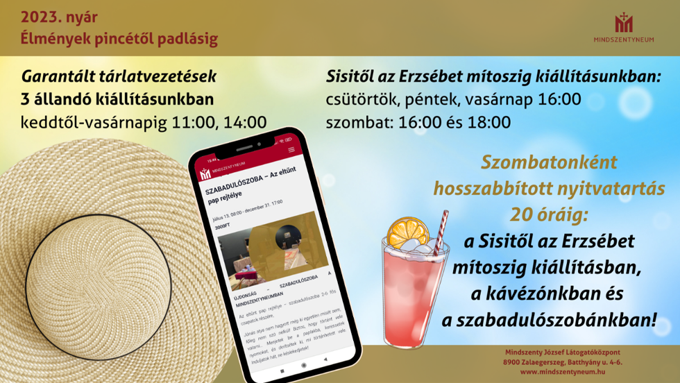 Nyári programok a Mindszentyneumban Zalaegerszegen Nyári programok a Mindszentyneumban Zalaegerszegen