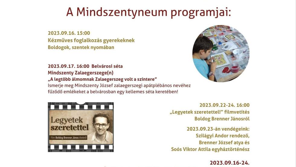 Legyetek szeretettel! filmvetítés Boldog Brenner Jánosról Legyetek szeretettel! filmvetítés Boldog Brenner Jánosról