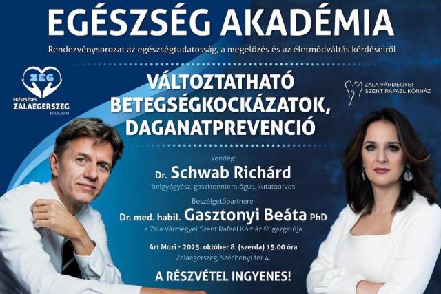 Egészséges Zalaegerszeg Program – Ingyenes előadás Dr. Schwab Richárddal Egészséges Zalaegerszeg Program – Ingyenes előadás Dr. Schwab Richárddal